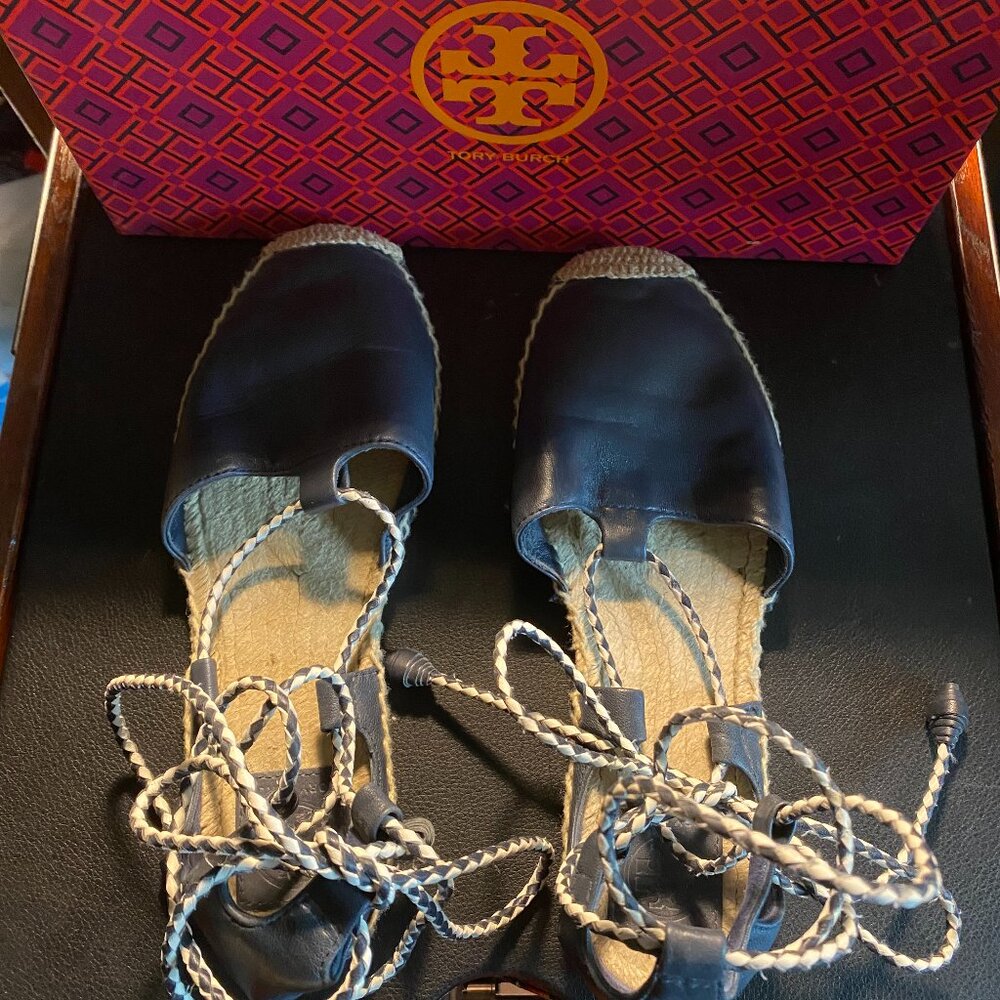 Tory Burch Positano Lace-Up Flat Espadrille - Picture 5 of 11